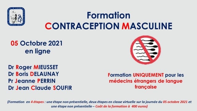 formation contraception masculine en ligne le 5 octobre 2021, réservée aux médecins étrangers de langue française