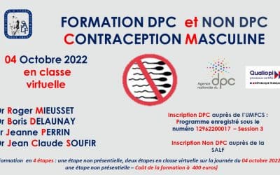Formation DPC et non DPC Contraception Masculine le mardi 04 octobre 2022