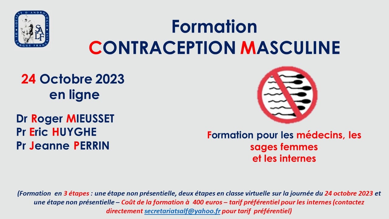 Formation Contraception Masculine – le Mardi 24 octobre 2023