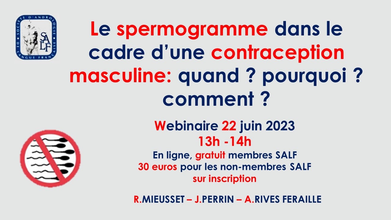 Webinaire Le Spermogramme dans le cadre d’une contraception masculine : quand ? pourquoi ? comment ?